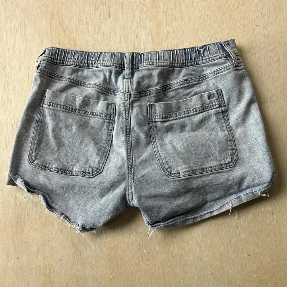 American Eagle Outfitters Shorts Womens M 32W Blue Easy Shortie Cutoff Stretch